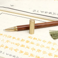 Wooden custom pen with logo business brass metal rosewood ballpoint